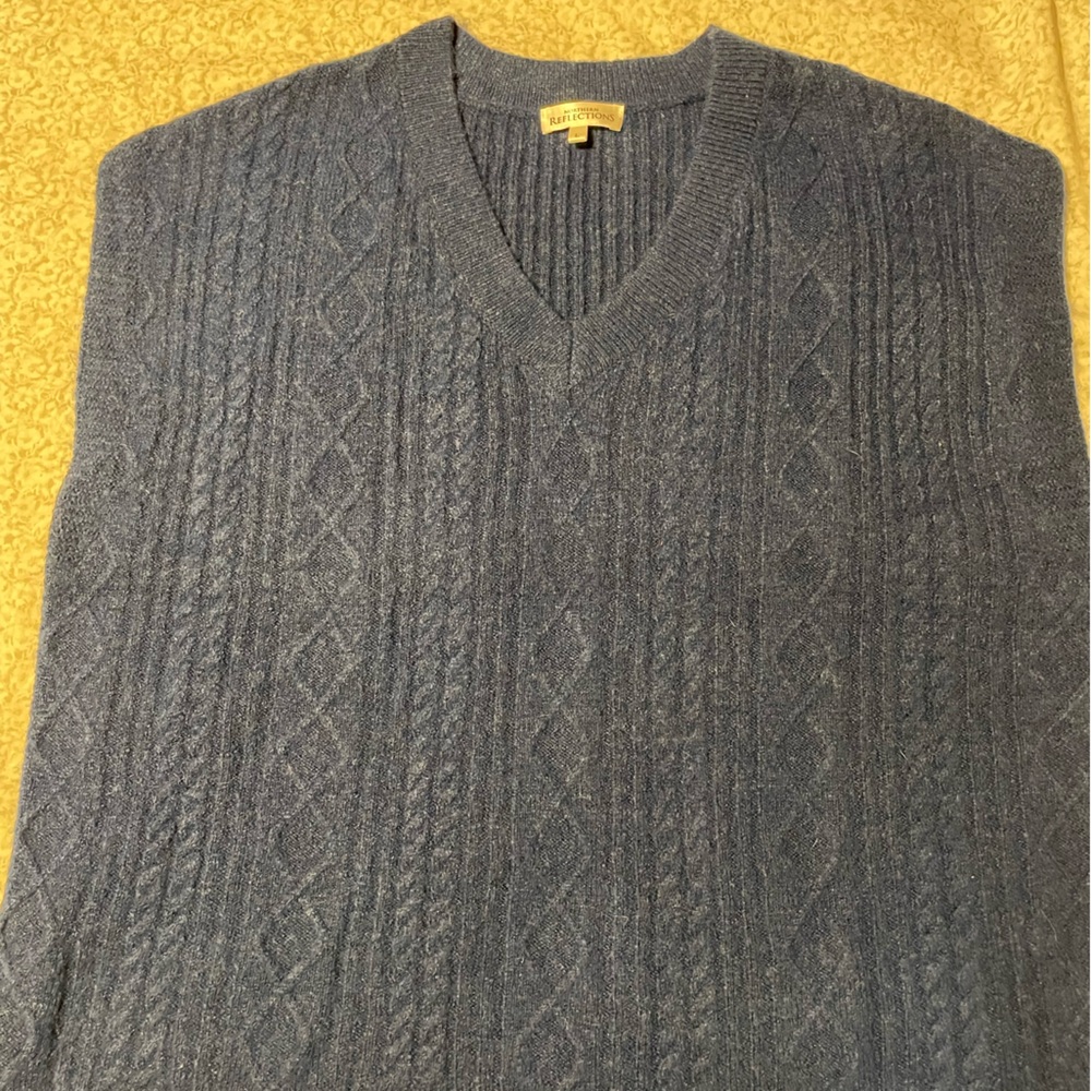 Women’s Teal Blue Cable Knit Sweater Vest